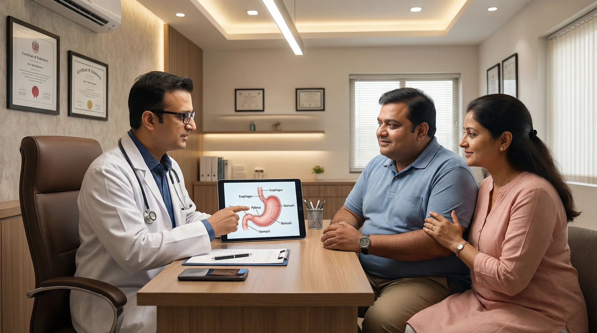 Dr. Sharad Sharma consulting with patients at Metabariatrics